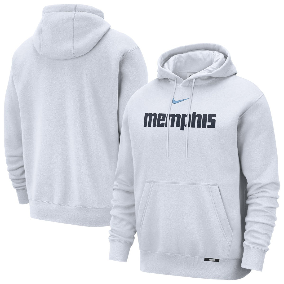 Memphis Grizzlies 2025/26 City Edition Essential Remix Club Hoodie White - NBA