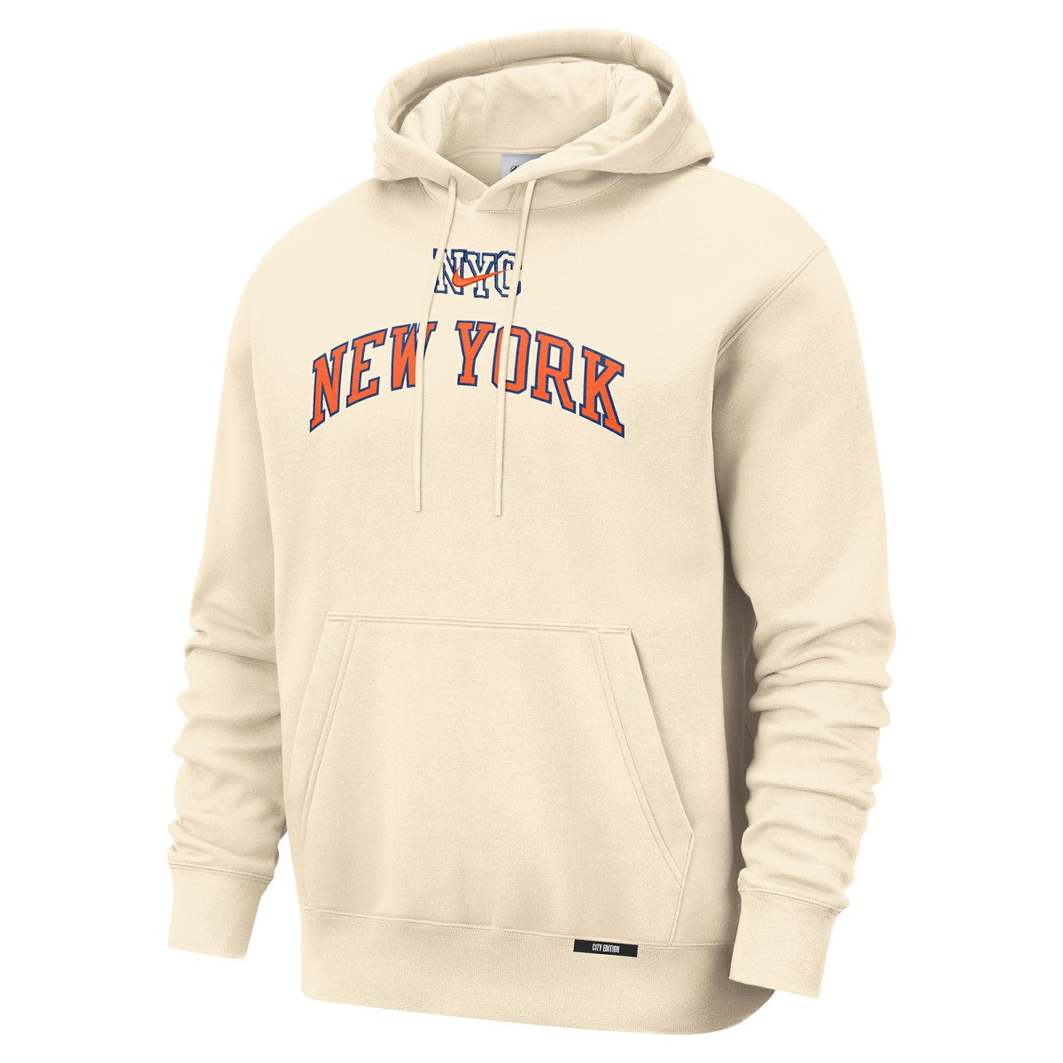 New York Knicks 2025/26 City Edition Essential Remix Club Hoodie Natural - NBA