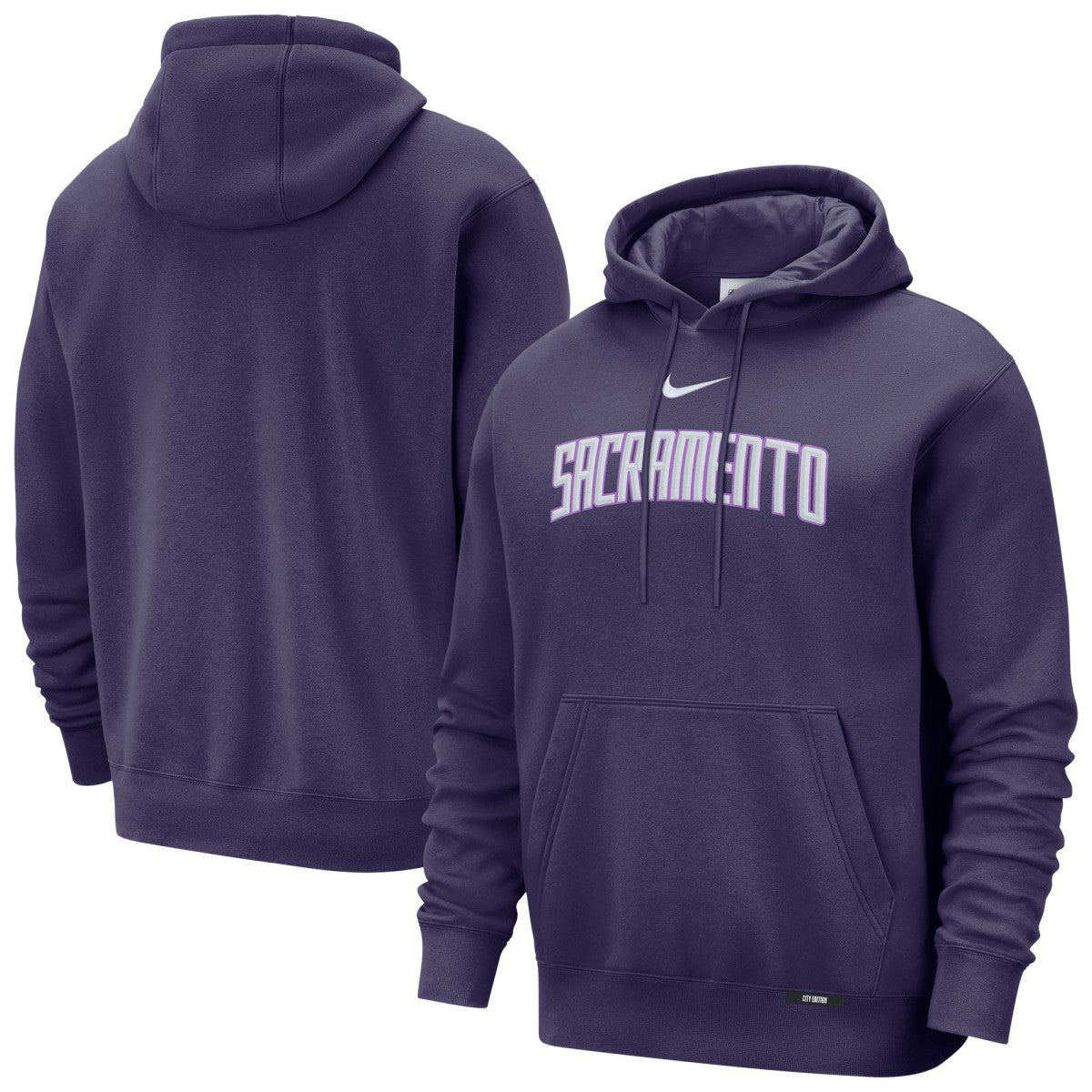 Sacramento Kings 2025/26 City Edition Essential Remix Club Hoodie Purple - NBA