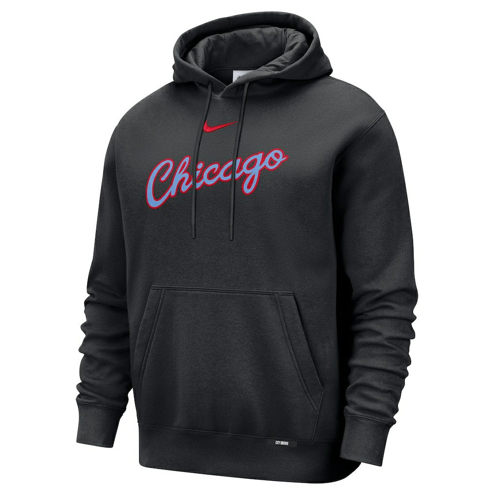Chicago Bulls 2025/26 City Edition Essential Remix Club Hoodie Black - NBA