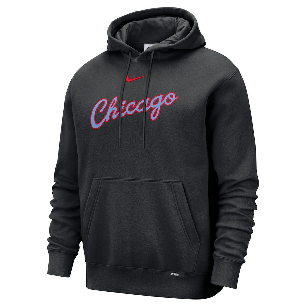 Chicago Bulls 2025/26 City Edition Essential Remix Club Hoodie Black - NBA