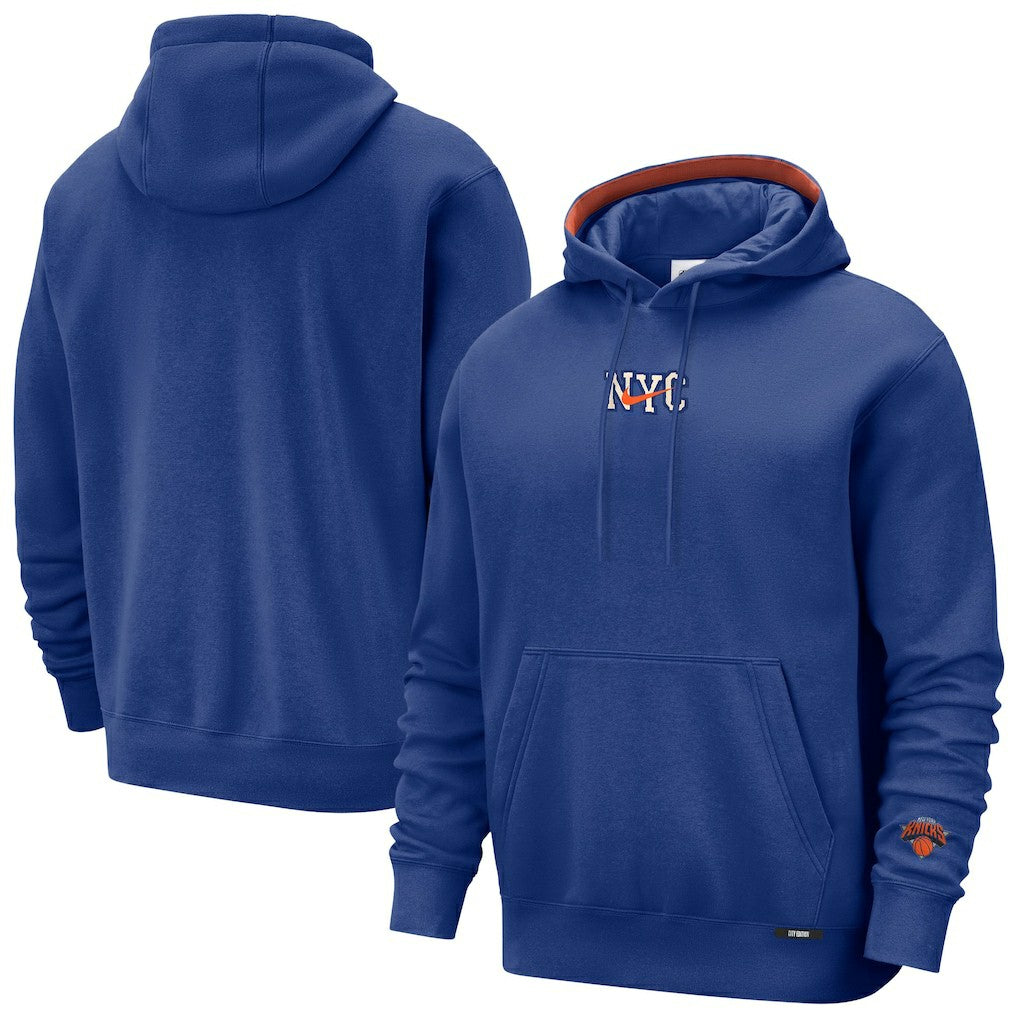 New York Knicks 2025/26 City Edition Courtside Remix Premium Hoodie Blue - NBA