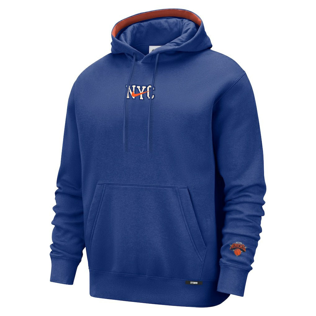New York Knicks 2025/26 City Edition Courtside Remix Premium Hoodie Blue - NBA