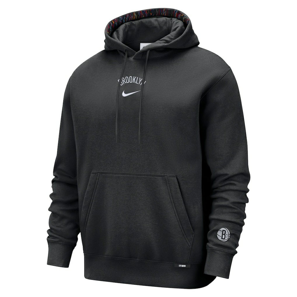 Brooklyn Nets 2025/26 City Edition Courtside Remix Premium Hoodie Black - NBA