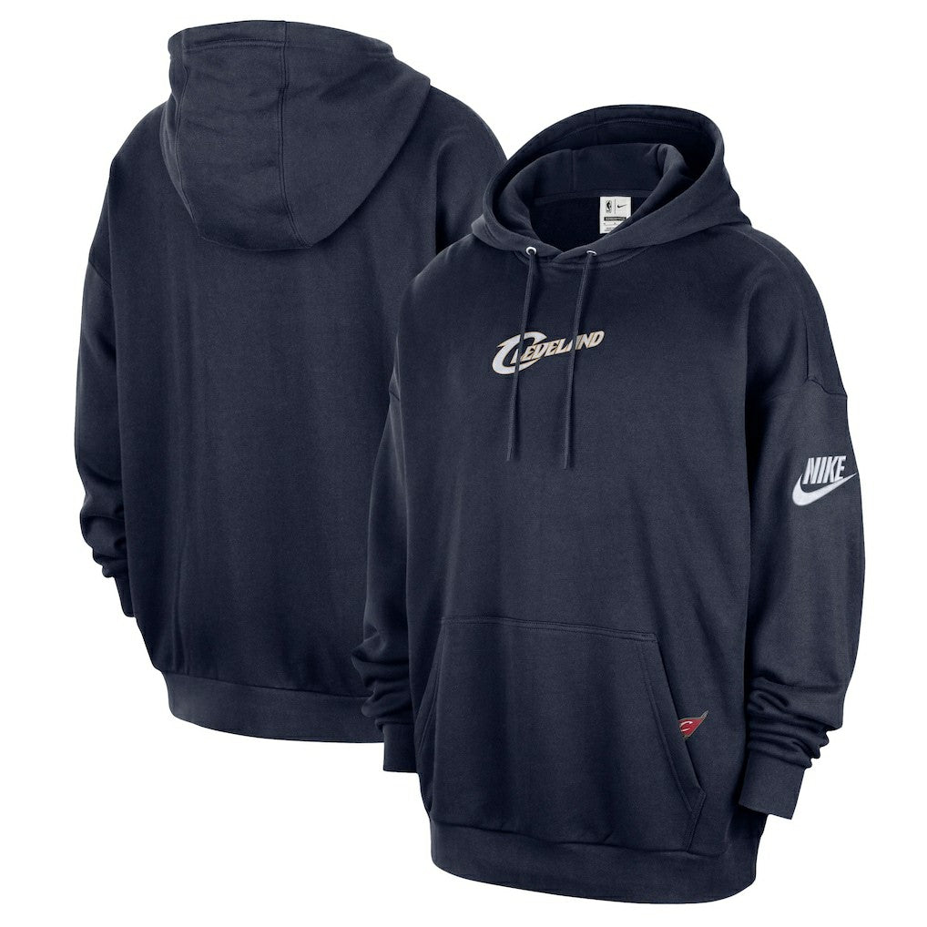 Cleveland Cavaliers Classic Edition Hardwood Classics Premium Club Heavyweight Fleece Hoodie Navy - NBA