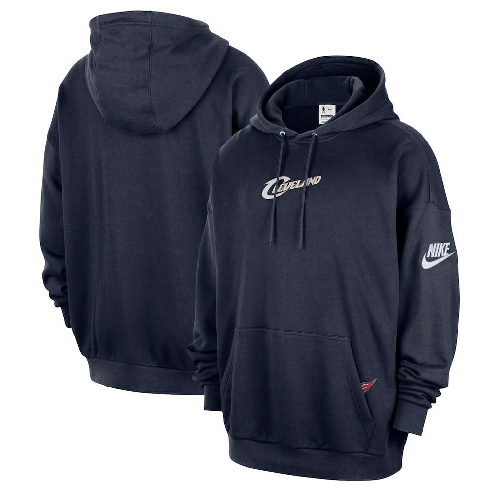 Cleveland Cavaliers Classic Edition Hardwood Classics Premium Club Heavyweight Fleece Hoodie Navy - NBA