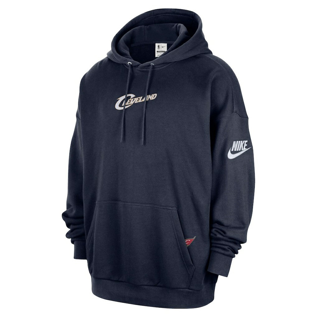 Cleveland Cavaliers Classic Edition Hardwood Classics Premium Club Heavyweight Fleece Hoodie Navy - NBA