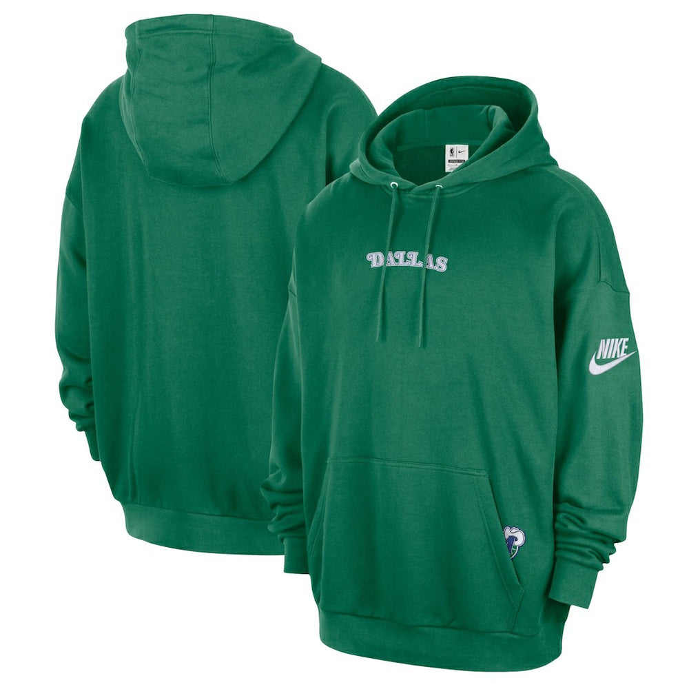 Dallas Mavericks Classic Edition Hardwood Classics Premium Club Heavyweight Fleece Hoodie Green - NBA