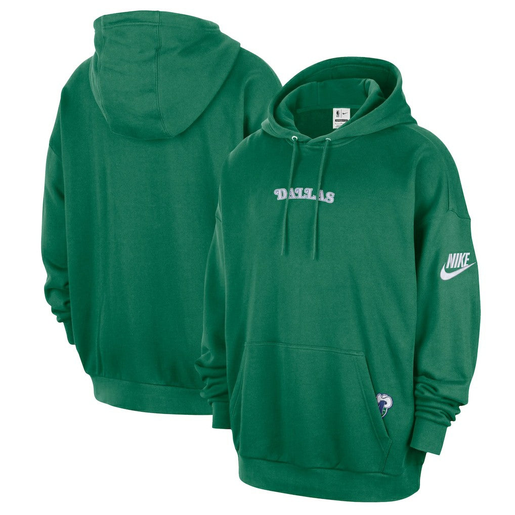 Dallas Mavericks Classic Edition Hardwood Classics Premium Club Heavyweight Fleece Hoodie Green - NBA