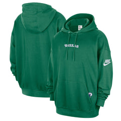 Dallas Mavericks Classic Edition Hardwood Classics Premium Club Heavyweight Fleece Hoodie Green - NBA