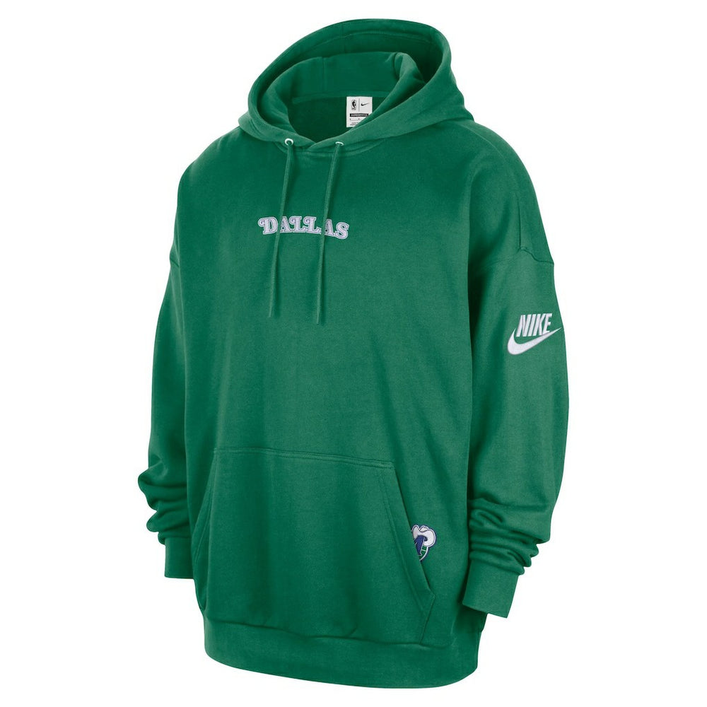 Dallas Mavericks Classic Edition Hardwood Classics Premium Club Heavyweight Fleece Hoodie Green - NBA