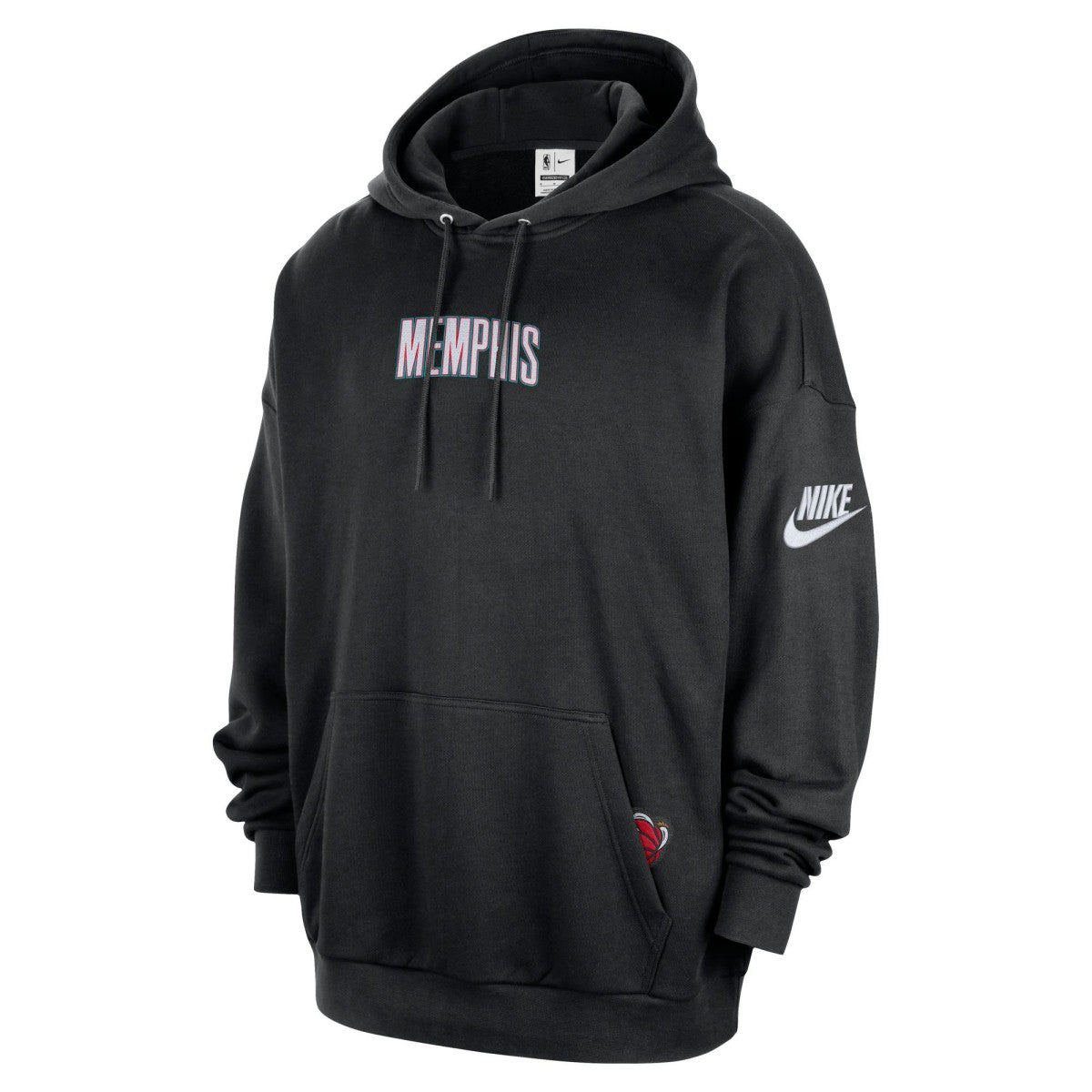 Memphis Grizzlies Classic Edition Hardwood Classics Premium Club Heavyweight Fleece Hoodie Black - NBA