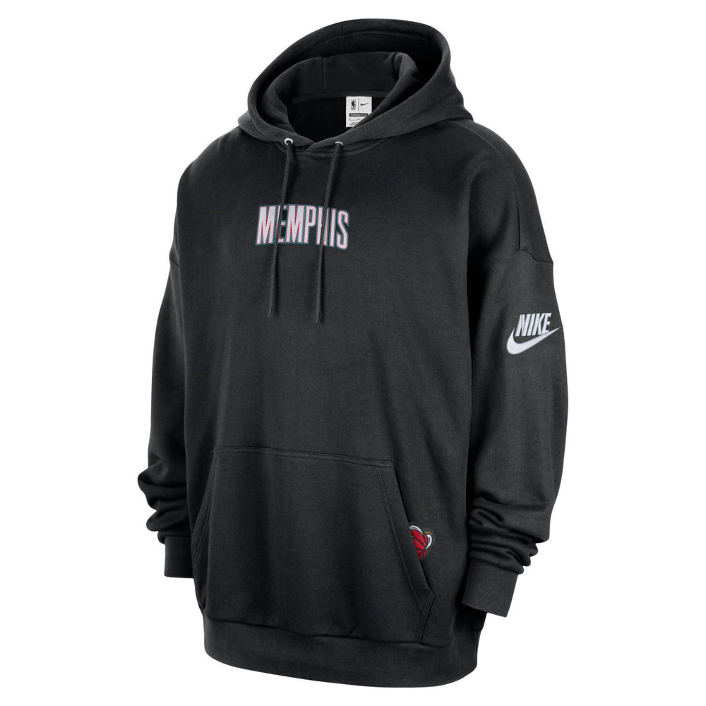 Memphis Grizzlies Classic Edition Hardwood Classics Premium Club Heavyweight Fleece Hoodie Black - NBA