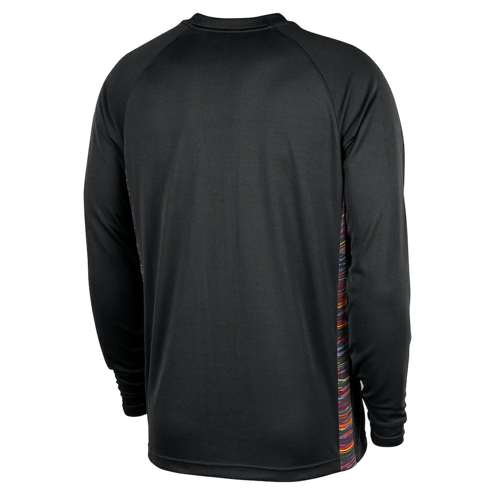 Brooklyn Nets 2025/26 City Edition Authentic Pregame Dri-FIT Long Sleeve Shooting T-Shirt Black - NBA
