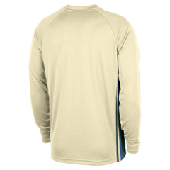 Milwaukee Bucks 2025/26 City Edition Authentic Pregame Dri-FIT Long Sleeve Shooting T-Shirt Cream - NBA