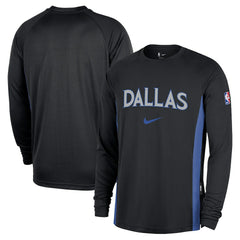 Dallas Mavericks 2025/26 City Edition Authentic Pregame Dri-FIT Long Sleeve Shooting T-Shirt Black - NBA