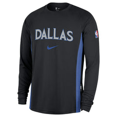 Dallas Mavericks 2025/26 City Edition Authentic Pregame Dri-FIT Long Sleeve Shooting T-Shirt Black - NBA