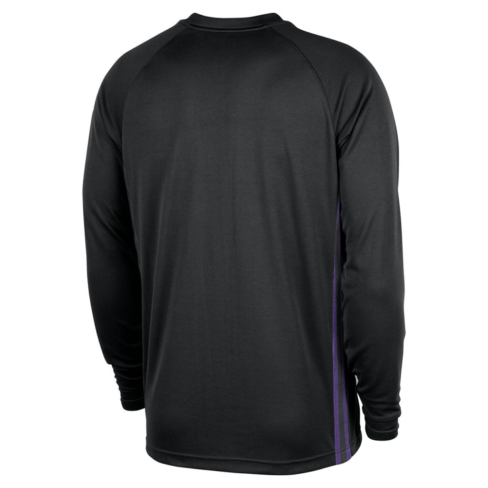 Los Angeles Lakers 2025/26 City Edition Authentic Pregame Dri-FIT Long Sleeve Shooting T-Shirt Black - NBA