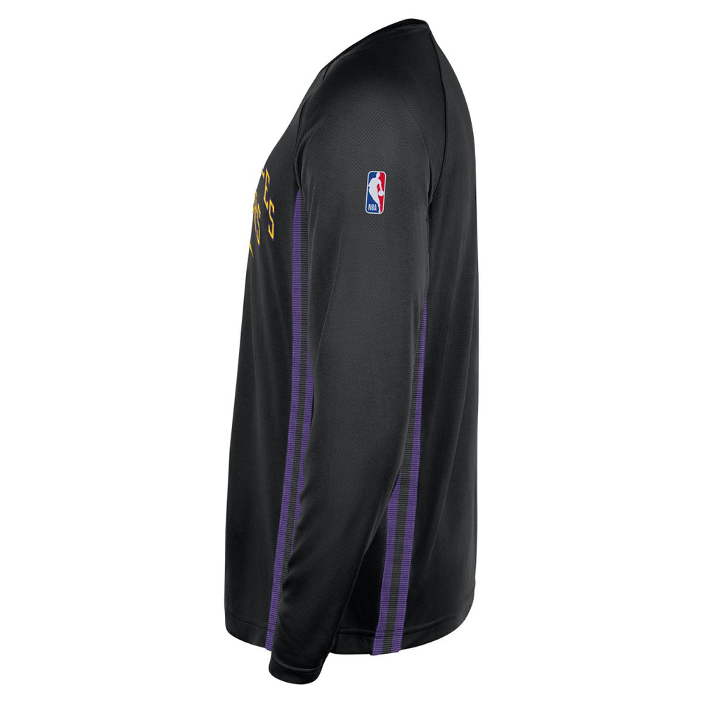 Los Angeles Lakers 2025/26 City Edition Authentic Pregame Dri-FIT Long Sleeve Shooting T-Shirt Black - NBA