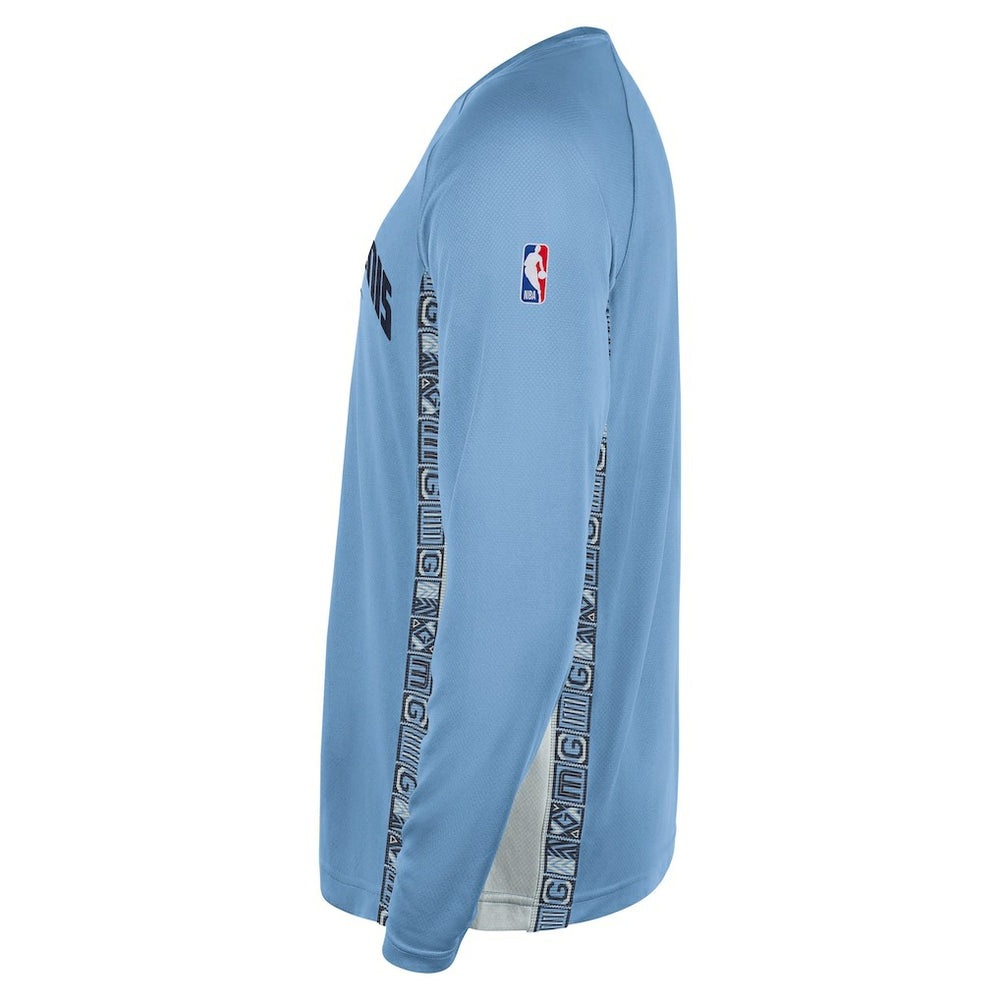 Memphis Grizzlies 2025/26 City Edition Authentic Pregame Dri-FIT Long Sleeve Shooting T-Shirt Light Blue - NBA