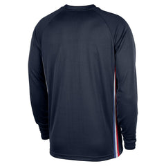 Philadelphia 76ers 2025/26 City Edition Authentic Pregame Dri-FIT Long Sleeve Shooting T-Shirt Navy - NBA