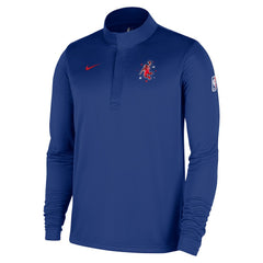 Houston Rockets 2025/26 City Edition Remix Authentic Coaches Dri-FIT Half-Zip Top Blue - NBA