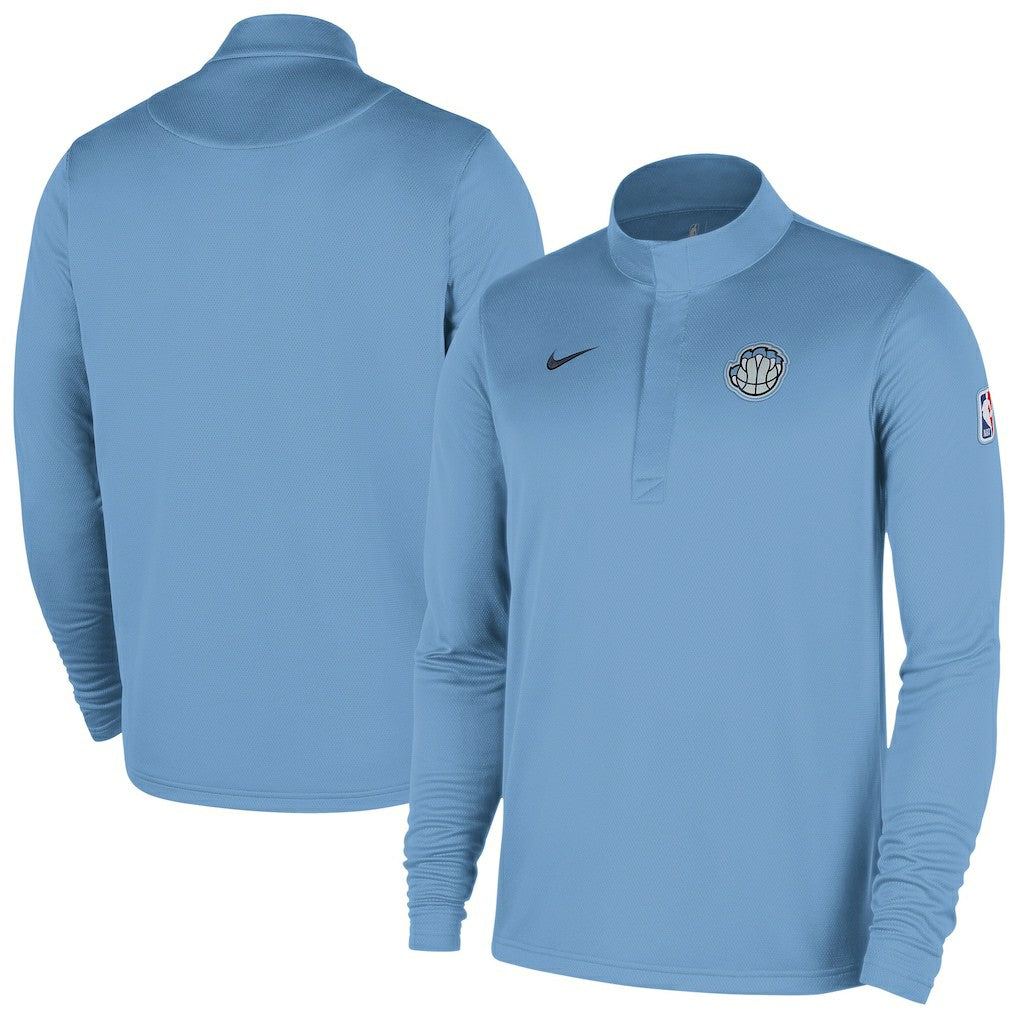 Memphis Grizzlies 2025/26 City Edition Remix Authentic Coaches Dri-FIT Half-Zip Top Light Blue - NBA