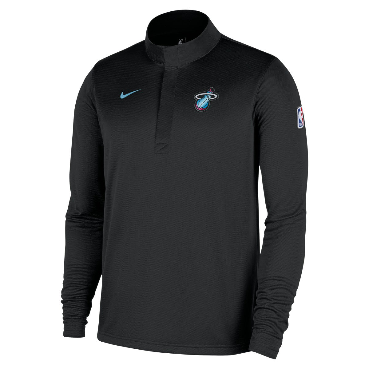 Miami Heat 2025/26 City Edition Remix Authentic Coaches Dri-FIT Half-Zip Top Black - NBA