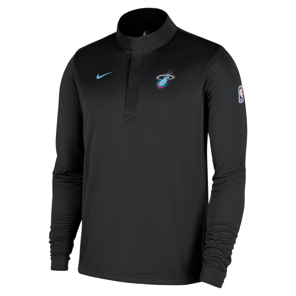 Miami Heat 2025/26 City Edition Remix Authentic Coaches Dri-FIT Half-Zip Top Black - NBA