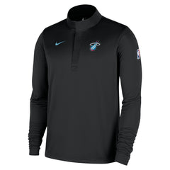 Miami Heat 2025/26 City Edition Remix Authentic Coaches Dri-FIT Half-Zip Top Black - NBA
