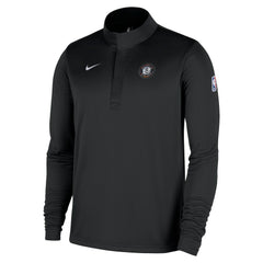 Brooklyn Nets 2025/26 City Edition Remix Authentic Coaches Dri-FIT Half-Zip Top Black - NBA