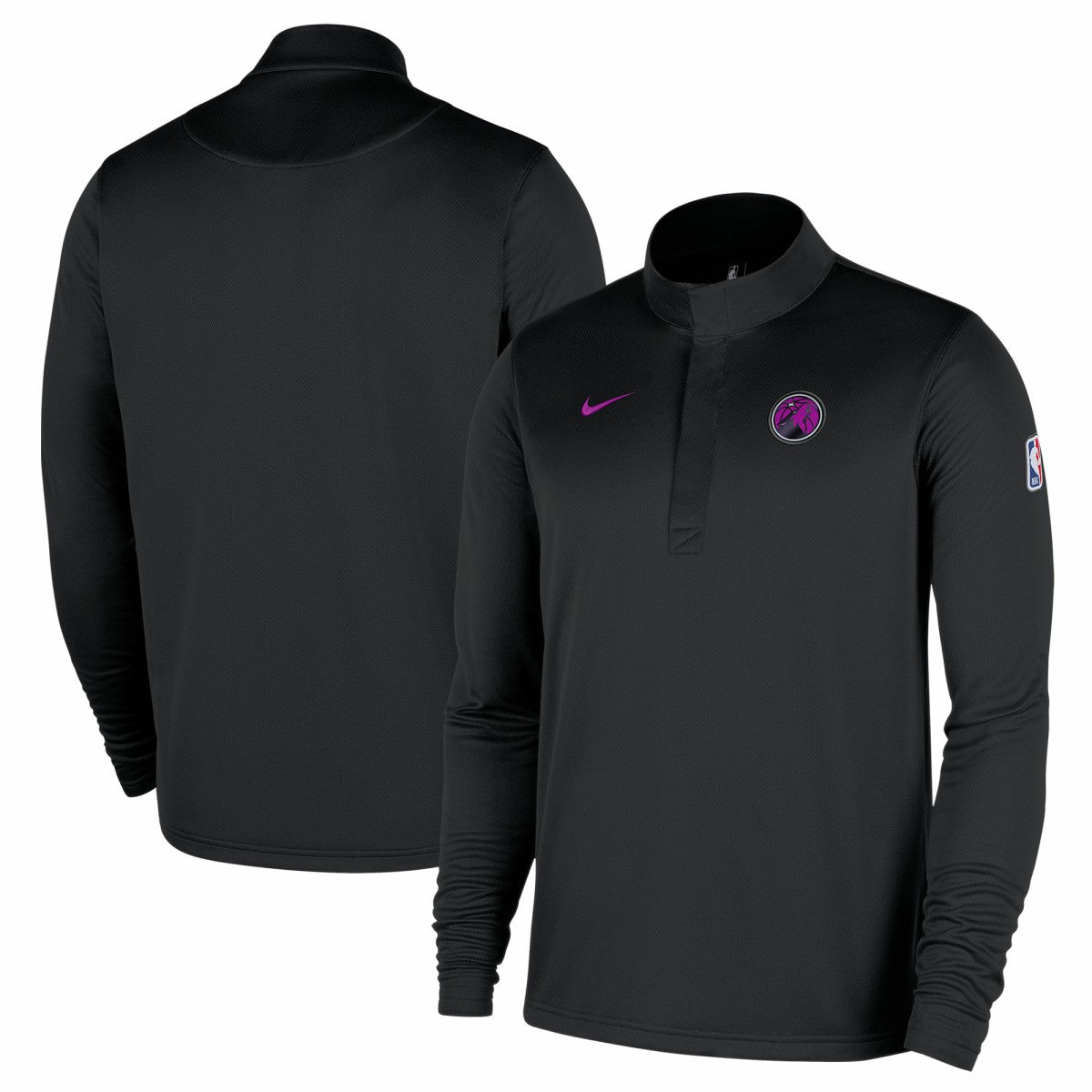 Minnesota Timberwolves 2025/26 City Edition Remix Authentic Coaches Dri-FIT Half-Zip Pullover Black - NBA