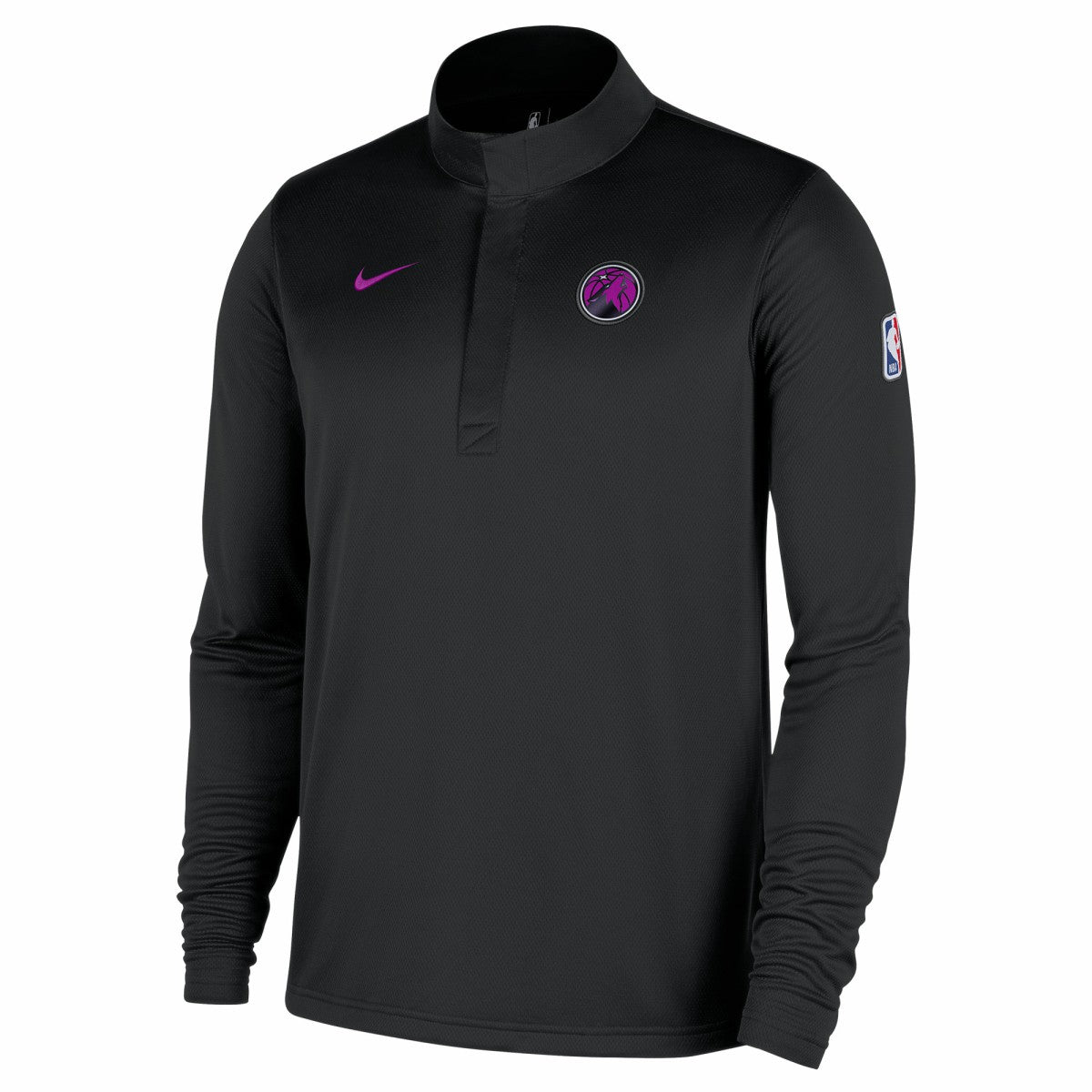 Minnesota Timberwolves 2025/26 City Edition Remix Authentic Coaches Dri-FIT Half-Zip Pullover Black - NBA