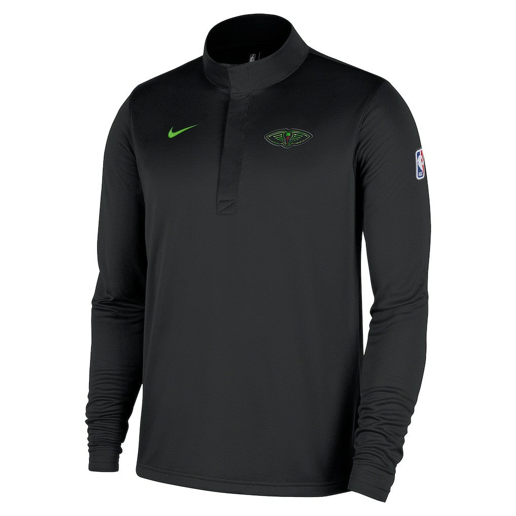 New Orleans Pelicans 2025/26 City Edition Remix Authentic Coaches Dri-FIT Half-Zip Top Black - NBA