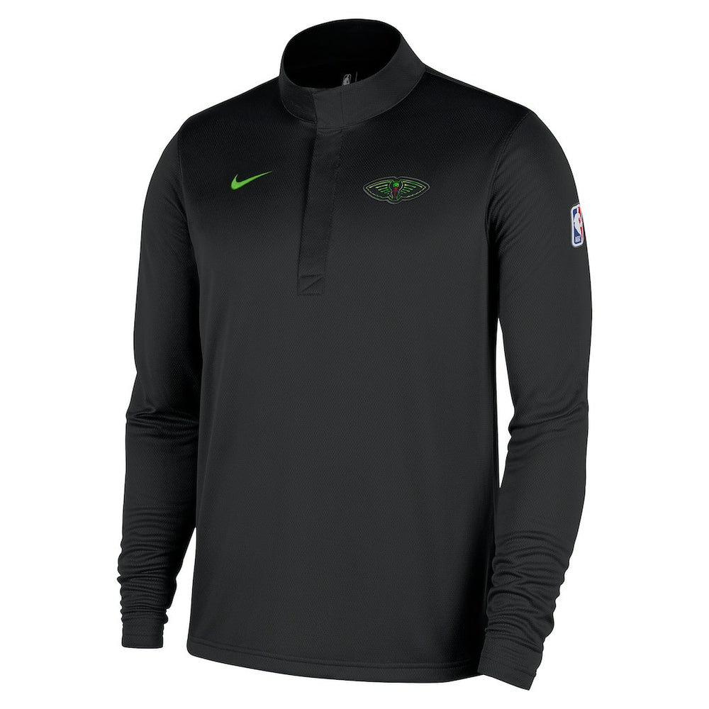 New Orleans Pelicans 2025/26 City Edition Remix Authentic Coaches Dri-FIT Half-Zip Top Black - NBA