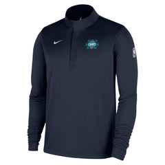 Oklahoma City Thunder 2025/26 City Edition Remix Authentic Coaches Dri-FIT Half-Zip Top Navy - NBA