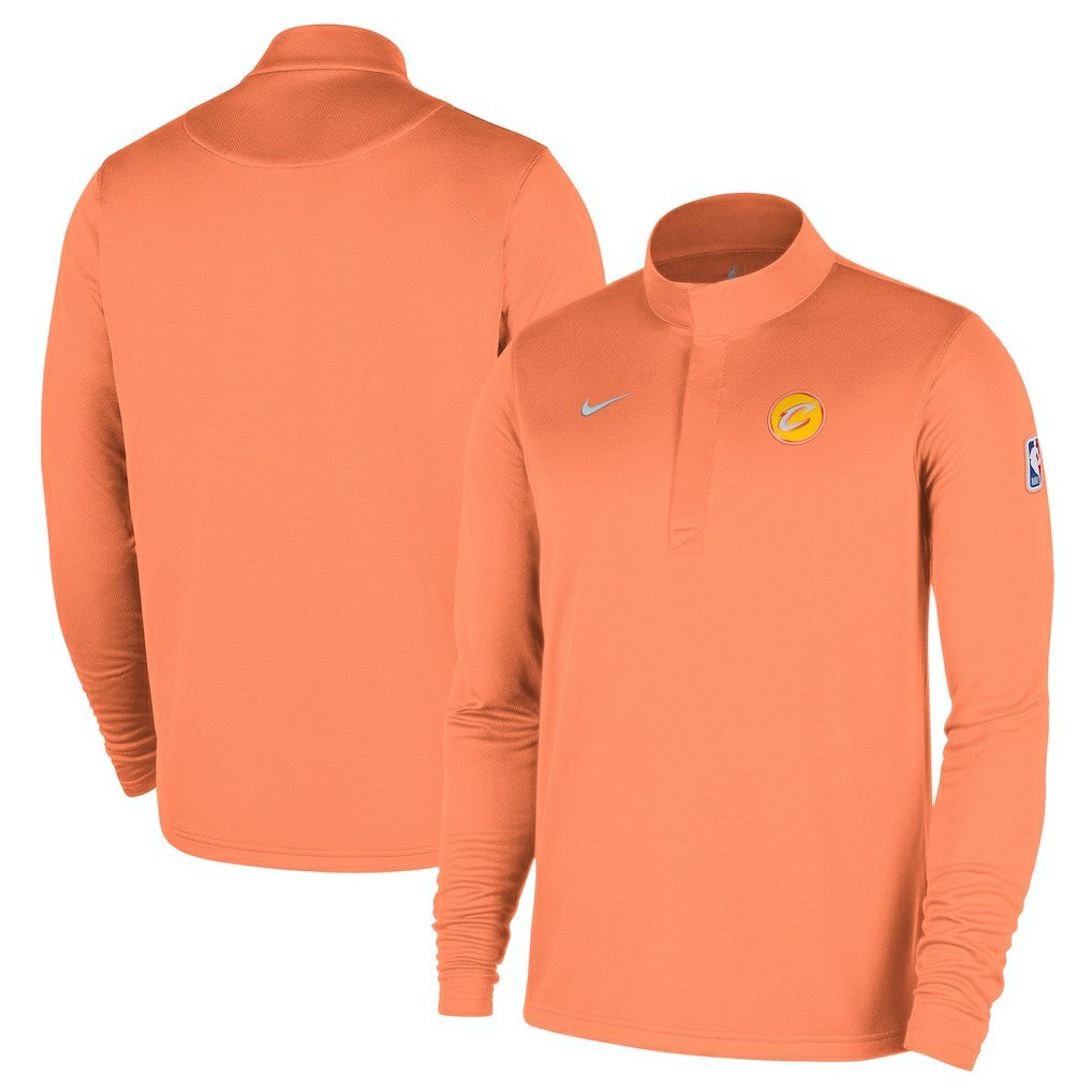 Cleveland Cavaliers 2025/26 City Edition Remix Authentic Coaches Dri-FIT Half-Zip Pullover Orange - NBA