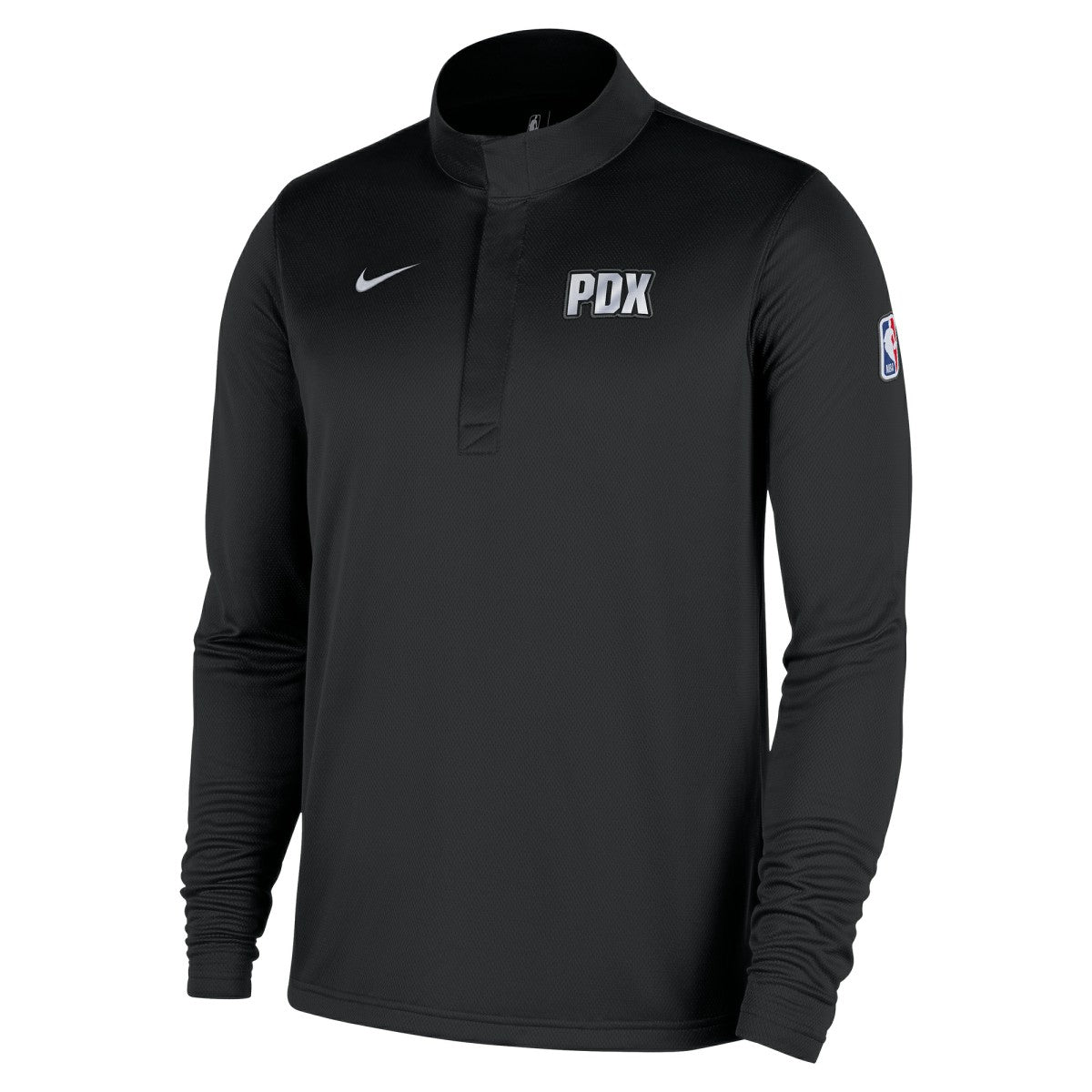 Portland Trail Blazers 2025/26 City Edition Remix Authentic Coaches Dri-FIT Half-Zip Top Black - NBA