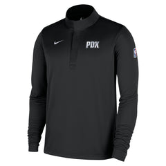 Portland Trail Blazers 2025/26 City Edition Remix Authentic Coaches Dri-FIT Half-Zip Top Black - NBA