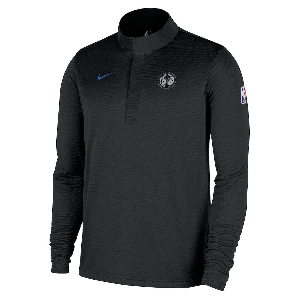 Dallas Mavericks 2025/26 City Edition Remix Authentic Coaches Dri-FIT Half-Zip Top Black - NBA