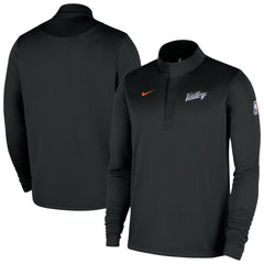Phoenix Suns 2025/26 City Edition Remix Authentic Coaches Dri-FIT Half-Zip Top Black - NBA
