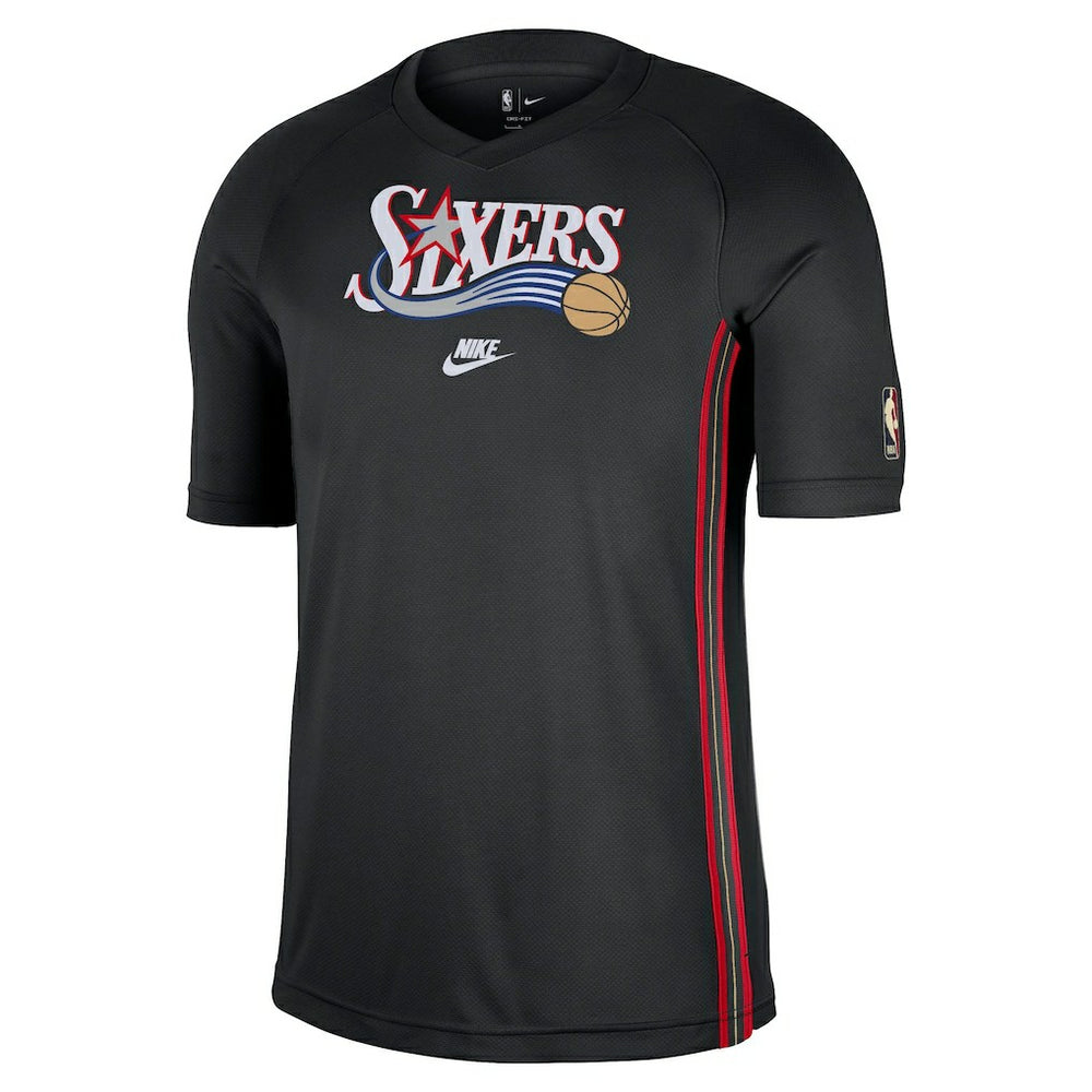 Philadelphia 76ers Classic Edition Hardwood Classics Authentic Game Shooting T-Shirt Black - NBA