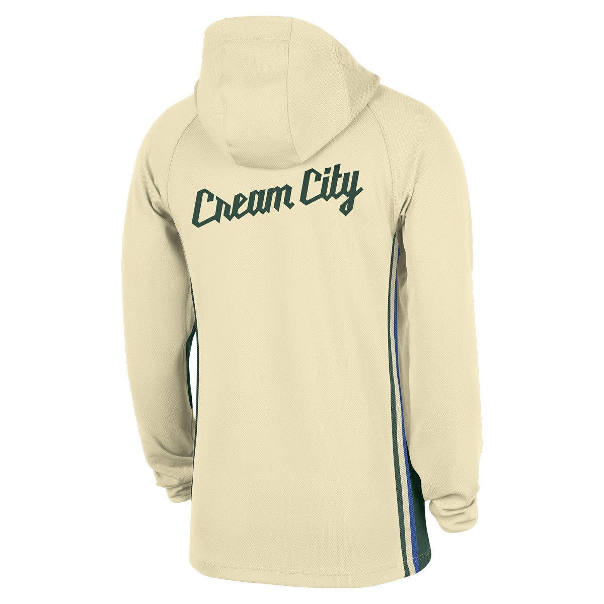 Milwaukee Bucks 2025/26 City Edition Remix Authentic On-Court Quarter-Zip Dri-FIT Hooded Jacket White - NBA