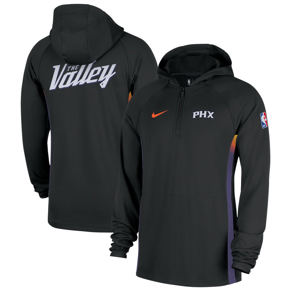 Phoenix Suns 2025/26 City Edition Remix Authentic On-Court Quarter-Zip Dri-FIT Hooded Jacket Black - NBA