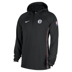 Brooklyn Nets 2025/26 City Edition Remix Authentic On-Court Quarter-Zip Dri-FIT Hooded Jacket Black - NBA