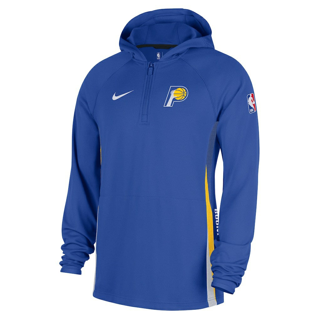 Indiana Pacers 2025/26 City Edition Remix Authentic On-Court Quarter-Zip Dri-FIT Hooded Jacket Blue - NBA