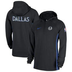 Dallas Mavericks 2025/26 City Edition Remix Authentic On-Court Quarter-Zip Dri-FIT Hooded Jacket Black - NBA
