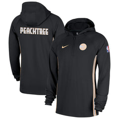 Atlanta Hawks 2025/26 City Edition Remix Authentic On-Court Quarter-Zip Dri-FIT Hooded Jacket Black - NBA