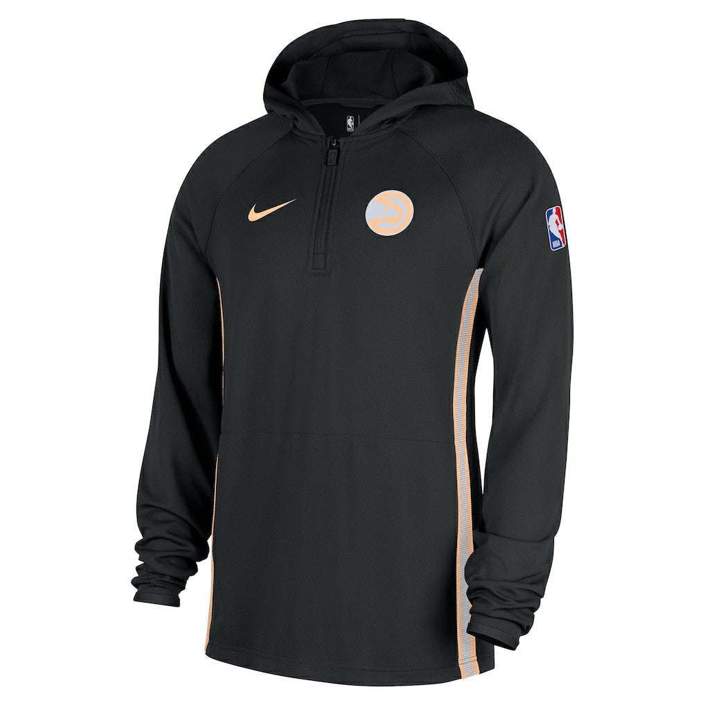 Atlanta Hawks 2025/26 City Edition Remix Authentic On-Court Quarter-Zip Dri-FIT Hooded Jacket Black - NBA