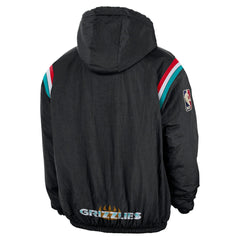 Memphis Grizzlies Hardwood Classics Therma-FIT Half-Zip Hooded Windbreaker Black - NBA